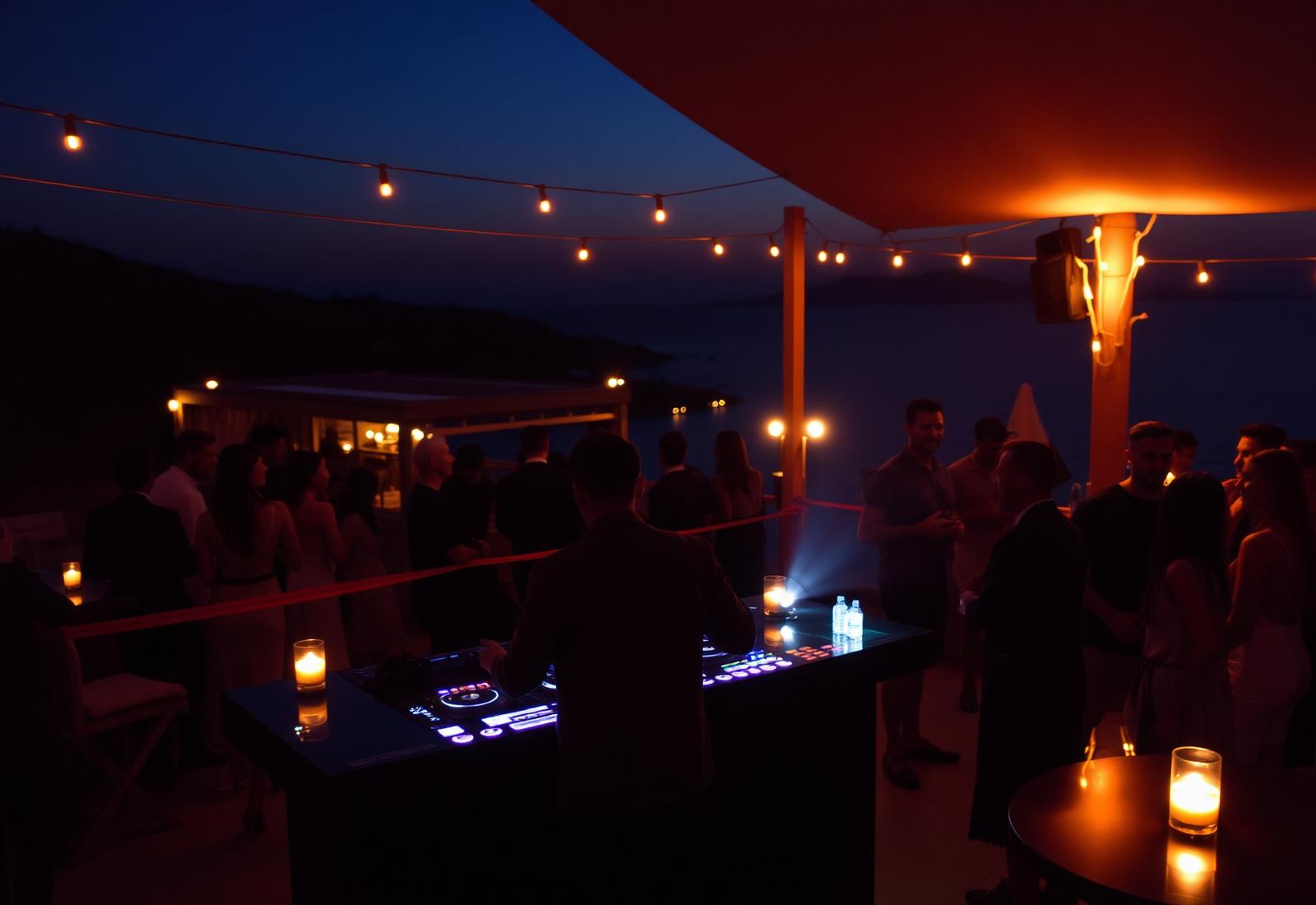 Evening event with DJ at Oro terrace