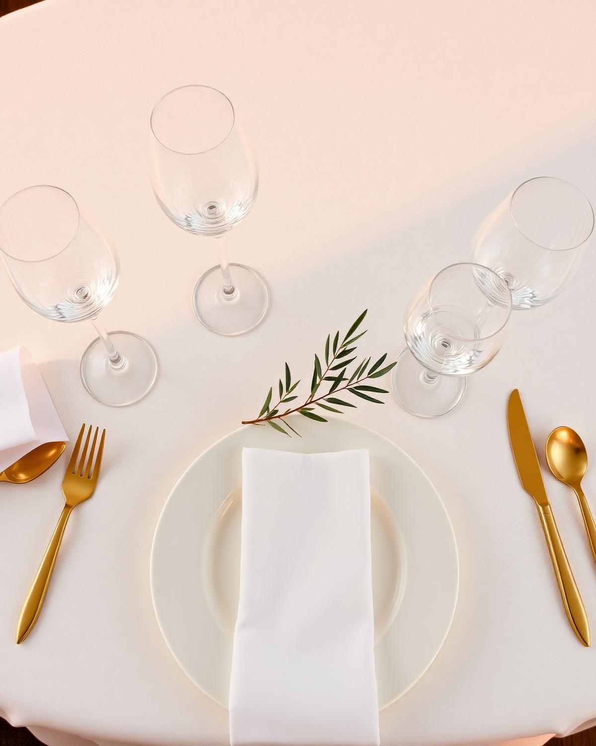 Elegant table setting at Oro